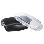 Утятница Peterhof PH 15812 со стеклянной крышкой