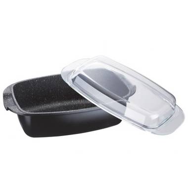 Утятница Peterhof PH 15812 со стеклянной крышкой