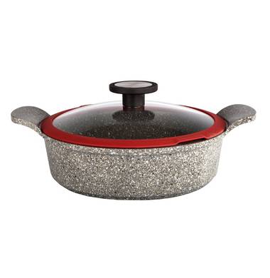 Жаровня литая 24см со стекл.крышкой 24см, Frybest Ozen-L24IK