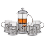 Френч-пресс со стаканами Kelli KL 3021 0.6л