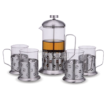 Френч-пресс со стаканами Kelli KL 3022 0.6л