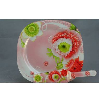 Блюдо для торта с лопаткой Torix "Пионы корнелия" 01055107