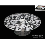 Тортовница на ножке Lenardi "Белый лист" 888-040 38см