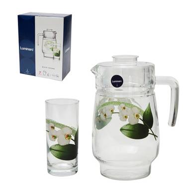 Набор кувшин+стаканы Luminarc White Orchid N9627 7 пр.