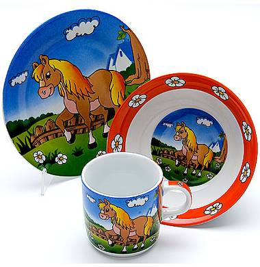 Набор посуды детской "Лошадка" Loraine LR 23389