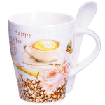 Кружка с ложкой Loraine LR 28470