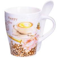 Кружка с ложкой Loraine LR 28470