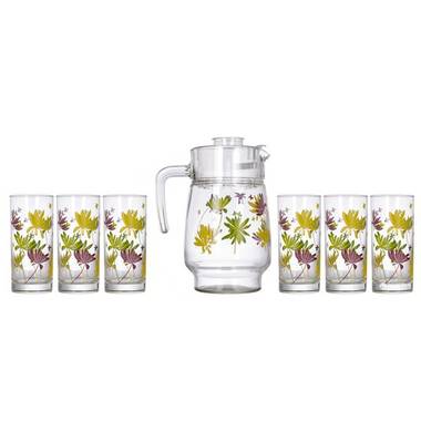 Набор кувшин + стаканы Luminarc Crazy Flowers N0802