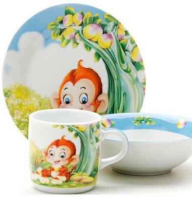 Набор посуды детской "Обезьянка" Loraine LR 25601