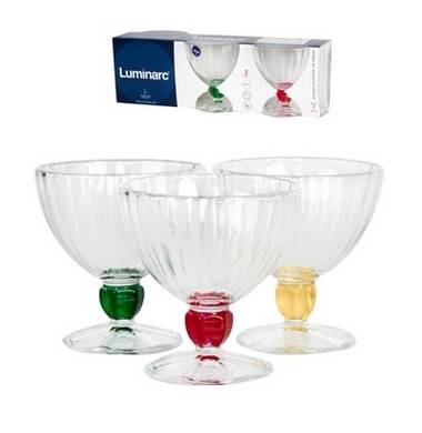 Набор креманок Luminarc Quadro Rainbow P1387 3 шт
