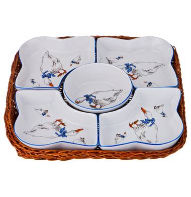 Менажница 5-ти секционная Lefard "Гуси" 792-042