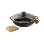 Жаровня чугунная литая со стекл. крышкой Maysternya Т103С3 26 см