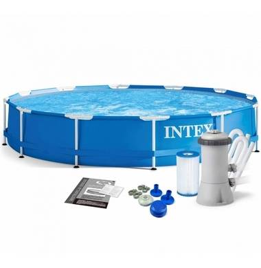 Бассейн каркасный Intex Metal Frame с фильтр-насосом 1250 л/ч (28202NP)