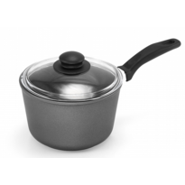 Ковш Виктория АЛА 0.75 л. со стеклянной крышкой "Престиж"