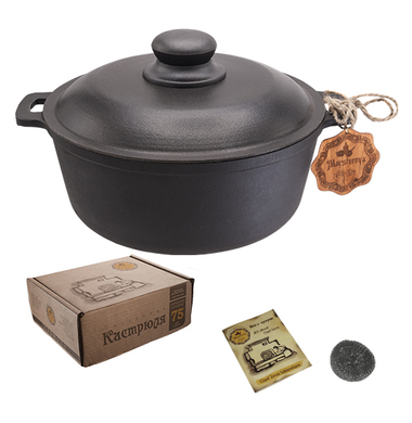 Кастрюля чугунная литая Maysternya Т404С2 6 л