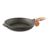 Сковорода чугунная литая (гриль) Maysternya Т308 24 см