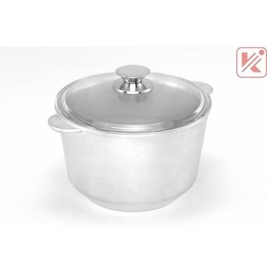 Кастрюля Виктория АЛ 5,0 л со стеклянной крышкой "Полесье"