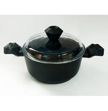 Кастрюля Виктория АЛА 4,0л со стеклянной крышкой "Diamond Induction"