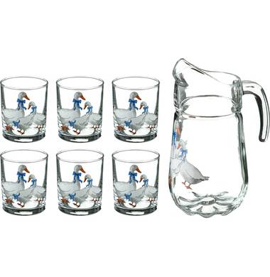 Набор кувшин + стаканы Lefard "Гуси" 484-376