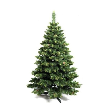 Ель (сосна) новогодняя искусственная Снежная Королева с зеленым напылением GrandSITI 220 см