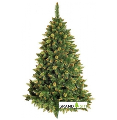 Ель (сосна) новогодняя искусственная Снежная Королева с золотым напылением GrandSITI 100 см