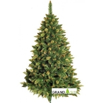 Ель (сосна) новогодняя искусственная Снежная Королева с золотым напылением GrandSITI 120 см