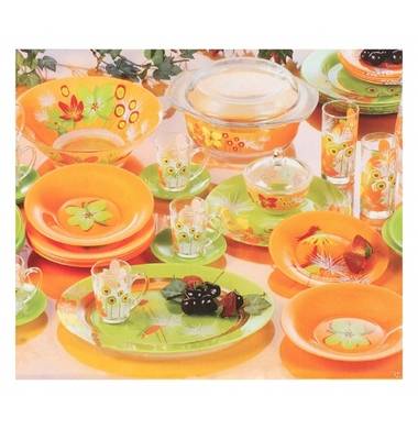 Столовый сервиз Luminarc Pop Flowers Mix N5207 46 пр