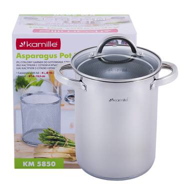 Кастрюля для спаржи Kamille KM-5850 4 л.