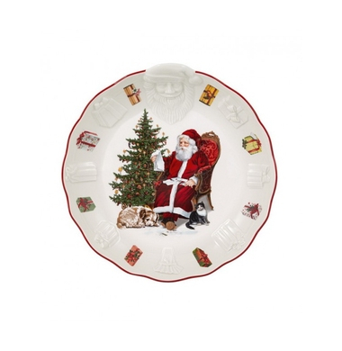 Блюдо круглое рельефное Villeroy & Boch Toys Fantasy "Санта и список подарков" 14-8332-3614 25 см