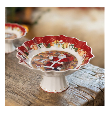 Блюдо на ножке Villeroy & Boch Toys Fantasy "Санта и список подарков" 14-8332-3601 25 см