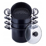 Пароварка 3-х уровневая из углеродистой стали Kamille 5824 20см