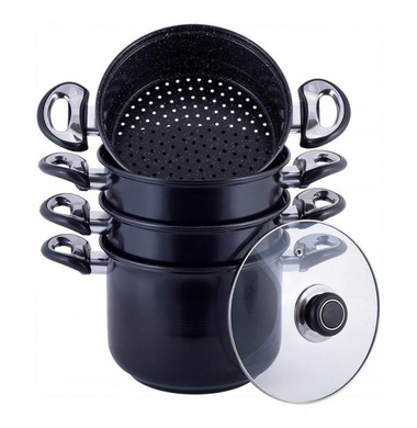 Пароварка 3-х уровневая из углеродистой стали Kamille 5824 20см