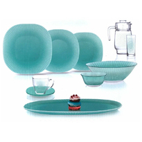 Столовый сервиз LUMINARC CARINE POP ART TURQUOISE V2712 46 пр.