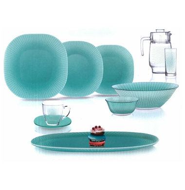 Столовый сервиз LUMINARC CARINE POP ART TURQUOISE V2712 46 пр.