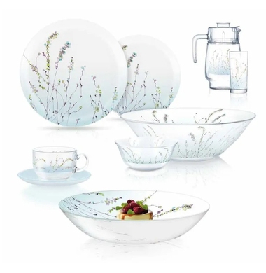 Сервиз столовый Luminarc Simply Trompette Turquoise V2715 44 пр.