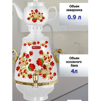 Электрический самовар-термопот Kelli KL-1321 4 л. 