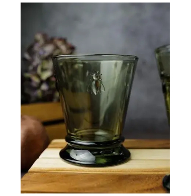 Бокалы с декором пчелы La Rochere ABEILLE VERT OLIVE 612197 260 мл 