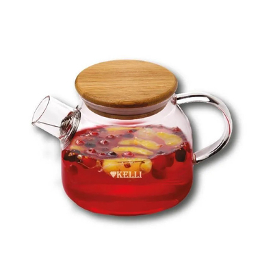 Жаропрочный стеклянный чайник Kelli KL-3226 1 л