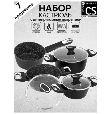 Набор посуды CS-KOCHSYSTEME 086732 7 пр. 