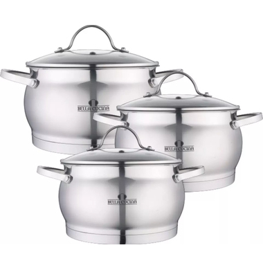 Набор посуды Bella Cucina BC-2152 3,1/5/8,5л 6 пр. 